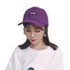 Caps de bola Novo algodão Baseball Cap mulheres garotas estudantes chapéu de sol para viagens para compras roxo preto whitej230228