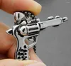 Pendentif Colliers Acier Inoxydable Revolver Pistolet Collier Chaîne - Mens Rocker Hip Hop Bijoux