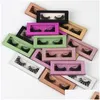 Faux Cils 3D Individuel Eye Lash Emballage Boîte À La Main Naturel Coton Noir Tige Maquillage Cils Pack Drop Delivery Health Be Dho93