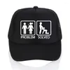 Ball Caps PROBLEM SOLVED Baseball Cap Fashion Summer Hat Men And Women Outdoor Mesh Trucker