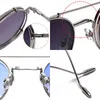 Sunglasses SHAUNA Fashion Polarized Steampunk Sunglasses Removable Flip Vintage Round Anti-Blue Light Metal Optical Glasses FrameJ230301