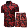 Men S Tracksuits Summer Set Men Shorts Floral Print Hawaiiaans shirt en strandkleding vakantiekleding roeping outfit mannelijk tweedelige 230228