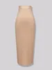 Women Candy Color Sexy Neon Green Pink Orange Yellow Midi Knee Length Bandage Skirt Designer Pencil Faldas 78cm 230301