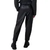 Women's Pants Capris Fashion Autumn Winter Women High Waist Black Faux Leather Pants Lady PU Loose Pencil Trousers Elegant Pocket Streetwear 230301