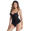 Women's Shapers Women Built-in Bra's T-back Shaper Chest-Supporting Sling Bodysuit Crotch Row Buckle Corset BuLifter Thong Shapewear