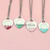 Pendant Necklaces heart necklace womens stainless steel 19mm couple pendant blue pink green red jewelry on the neck Valentine day gift for girlfriend T230301