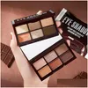 Eye Shadow Novo Chocolate Eyeshadow Palettes 6 Color For Beginner Easy To Wear Shimmer Matte Coloris Cosmetics Makeup Palette Drop D Dhjn1