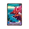 Bali Lisboa Luca City Paysage Plaque en étain Affiche Paysage Vintage Plaque en Métal Décoration Murale Signes en Étain Fer Affiche Plaque Man Cave Bar Club Art Décoration Taille 30X20CM w01