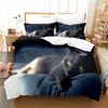 Sängkläder sätter vacker kattunge set för sovrum mjuka sängöverdrag säng hem comebable täcke täcke och örngott