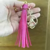 Keychains Simple Luxury Tassel Fringe Pu Leather Keychain Purse Bag Buckle HandBag Pendant For Car Keyring Holder Women Jewelry Llavero