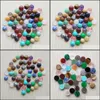 car dvr Stone 10Mm Mix Natural Flat Base Round Cabochon Pink Cystal Loose Beads For Necklace Earrings Jewelry Clothes Accessories Making Dro Dhe4R