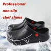 Sandals Brand de alta qualidade Eva Unissex Flippers não deslizantes à prova d'água à prova d'água de trabalho de cozinha de cozinha sapatos de cozinha para chef mestre hotel restaurante