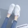 Fashion HotSale Women's Flatboard Shoes White-rosa vit-lila våren Casual Shoes Sneakers Color28