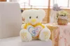 Ljus upp LED -nallebjörn plysch leksak färgglada fyllda djur glödande lysande björnar dockor kudde gåvor för barn flickor