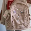 School Tags Teenage Bag grote capaciteit Harajuka chic nylon waterdichte casual y2k vintage backpack high street dames