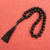 Подвесные ожерелья 1 % Молится колье с кисточкой натуральные черные бусины для оникса размер 12 мм прекрасные украшения для религиозных цветов