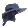 Wide Brim Hats Summer Fishing Hiking Outdoor Neck Cover Bucket Boonie Sun Flap Lightweight Quick-drying Hat Bush CapWide