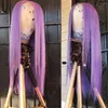Abijale Pink Red Grey Purple Yellow 613 13x4 Spets Front Human Hair Wigs Colored Brasilian Straight Remy Frontal