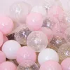 Party Decoration 20pcs 10inch Transparent Star Pink Latex Balloon Bridal Wedding Princess Girl Birthday Baby Shower Decorations Kids 16 18