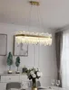 Chandeliers Crystal Living Room Chandelier Nordic Modern Luxury Bedroom Restaurant Decorative Light Rectangle LED