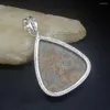 Pendant Necklaces Hermosa Jewelry Solitaire Fantasy Natural Ocean Jasper Silver Color Charm Necklace For Women Gifts 20234613