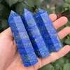 Decoratieve beeldjes 70-90 mm natuurlijke kristal lapis lazuli stenen toren blauw zeldzaam juweeltje voor woningdecoratie genezing erts