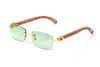 Lunettes de soleil de créateur pour hommes pour femmes Lunettes de soleil photochromiques Lunettes de conduite en corne de buffle polarisées sans cadre Lunettes de soleil Carti en bois anti-éblouissement Lunettes de soleil pour femme