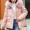 Kadın Trençkotları Moda Kış Ceketleri Kadınlar İçin Katı Kapşonlu Büyük Kürk Parkas İnce Sıcak Ceket Kadın Kar Aıyısı Takım Giysileri