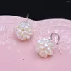 Boucles d'oreilles à tige perle d'eau douce naturelle forme spéciale pop-corn pour la fabrication de bijoux bricolage femmes fête Banquet cadeau