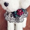 Abbigliamento per cani Accessori per animali domestici Cravatte a fiocco fatte a mano Collana Collari per cuccioli Decorazioni floreali rosse Cravatte per cani di piccola taglia Forniture di pizzo nobile