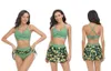 Active Sets Damen-Bikini mit hoher Taille, Batik-Bandeau-Oberteil, sportlicher Stil, niedriger U-Ausschnitt, bauchfreie Badeanzüge, zweiteilige Badeanzüge für Damen