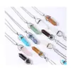 bil dvr hänge halsband reiki healing crystal sten chakra rose opal tiger ögon choker grossistenergi hängen halsband smycken dropp Deliv dhlur