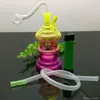 Cachimbos Super-silêncio de chaleiras de cigarro de vidro em forma especial multicoloridas Tubo de queimador de óleo de vidro grande Pyrex Cachimbo de água de vidro para plataformas de petróleo grossas