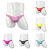 Slip hommes Satin G-String tongs Jockstrap culotte taille basse slips sous-vêtements gai pénis grande poche t-back Lingerie érotique