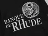 그리고 고전자 가을 겨울 패션 Rhude 남자와 여자 애호가 하이 그램 무거운 후드 스웨터 까마귀