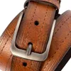 Cinture DOOPAI Cintura in pelle da uomo Fibbia ad ardiglione Casual Pelle bovina Moda uomo Classic Vintage Cinture da jeans Regali Z0228