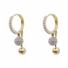 Boucles d'oreilles pendantes 2023 Design strass boule pendentif femmes coréen accessoires à la mode fête luxe mode bijoux