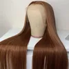 Yirubeauty Brazilian 13X4 Lace Front Wig 4# Color 150-210% Density Silky Straight Body Wave 10-32inch