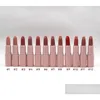 Lipstick Pink Matte Shades Longlasting Easy To Wear Natural 12 Colors Makeup Wholesall Lip Stick Drop Delivery Health Beauty Lips Dhyqs