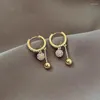 Boucles d'oreilles pendantes 2023 Design strass boule pendentif femmes coréen accessoires à la mode fête luxe mode bijoux