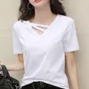 Dames t shirts qweek 2023 zomer oversized vrouwen Koreaanse mode casual witte korte mouw tees Harajuku kpop tops ropa para mujeres de