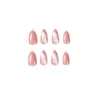 Faux Ongles Blanc Plume Conception Portable Nail Art Simple Français Long Stiletto Fini Appuyez Sur Avec De La Colle En Gros