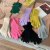 Five Fingers Gloves Female Elastic Full Fingers Gloves long Rabbit Wool Gloves Women Winter Mittens Solid Color Mittens Thicken Warm Gloves 230301