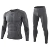 Herrspårsugnar ESDY Funktionella underkläder Män Sportträning Fitness varm andningsbara långa Johns Termico Autumn Winter Thermal Underwear Set 230301