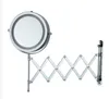 Espelhos de maquiagem LED com luz dobrável espelho de parede dobrável, ampliando touch de dupla lados espelhos de banheiro ajustáveis ​​brilhantes
