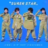 ステージウェアヒップホップダンスコスチュームキッズkpop服の女の子長袖