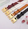 Ceinture à boucle lisse à la mode, design rétro, ceintures fines pour hommes et femmes, largeur 2 à 5 cm, peau de vache véritable, 4 couleurs en option, haute qualité 277m