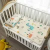 Bedding conjuntos de berço folhas de travesseiro colchão de capa de colchão protetor de bebê lençol de bebês crianças crianças resfriamento 70x150 cm 230301
