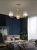 Chandeliers Nordic All Copper Crystal Chandelier Modern Creative Luxury Living Room Dining Bedroom American E27 Bulb Indoor Lighting