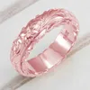 Wedding Rings Cute Female Flower Finger Ring Rose Gold Silver Color For Women Charm Bridal Big Engagement